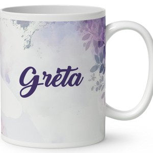 Névvel kérhető - Cuki fekvő levendulás manólány mintás bögre - otthon & életmód - konyhafelszerelés, tálalás - tálalás - bögre & csésze - Meska.hu