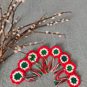 Horgolt kokárda - ékszer - kitűző és bross - Meska.hu