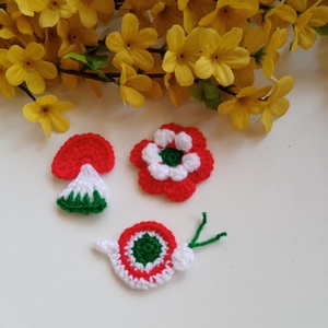 Horgolt kokárda, Ékszer, Kitűző és Bross, Ruha & Cipőklipsz, Horgolás, MESKA