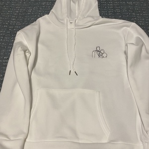 Egyedi hímzett pulóver saját fényképről készített vonalrajzzal - ruha & divat - páros szett - női-férfi páros szett - Meska.hu