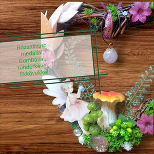 Tündérkés, ékköves szív kopogtató ásvány medállal - otthon & életmód - dekoráció - ajtó- és ablak dekoráció - ajtódísz & kopogtató - Meska.hu