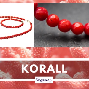 Korall szett fazetált - ékszer - ékszerszett - Meska.hu