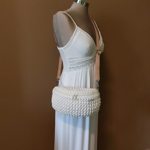 Horgolt övtáska - táska & tok - kézitáska & válltáska - vállon átvethető táska - Meska.hu