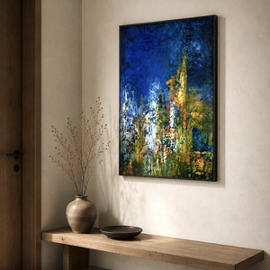 Lüktető éjszaka - Akril festmény 50x70 cm - művészet - festmény - akril - Meska.hu