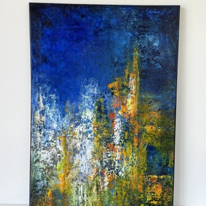 Lüktető éjszaka - Akril festmény 50x70 cm - művészet - festmény - akril - Meska.hu