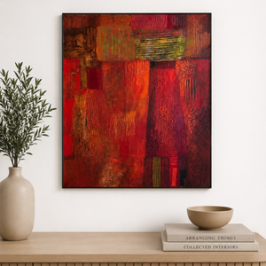 Bíbor harmónia - Akril festmény vásznon, 50x60 cm - művészet - festmény - akril - Meska.hu