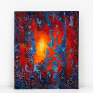 Tűzmag - Akril festmény vásznon, 40x50 cm - művészet - festmény - akril - Meska.hu
