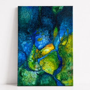 Élénk átmenet - Akril festmény vásznon, 50x70 cm - művészet - festmény - akril - Meska.hu