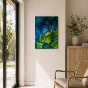 Élénk átmenet - Akril festmény vásznon, 50x70 cm - művészet - festmény - akril - Meska.hu