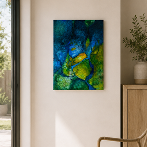 Élénk átmenet - Akril festmény vásznon, 50x70 cm, Művészet, Festmény, Akril, Festészet, MESKA