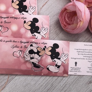 Mickey egeres mozgó, kihúzható meghívó - Meska.hu