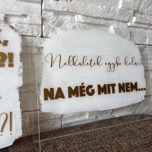 Vicces esküvői plexi táblák  - esküvő - dekoráció - tábla & jelzés - Meska.hu