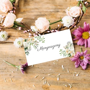Esküvői ültető kártya greenery stílusok  - esküvő - meghívó & kártya - menü - Meska.hu