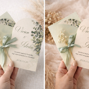 Arch , Boltíves, Íves esküvői meghívó - greenery eukaliptusz  - esküvő - meghívó & kártya - meghívó - Meska.hu