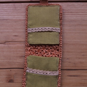 Horgolt (s varrott) irattartó #7 - táska & tok - pénztárca & más tok - kártyatartó & irattartó - Meska.hu