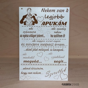 Nekem van a legjobb apukám tábla - Meska.hu