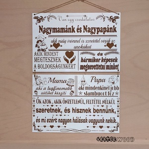 Van egy csodálatos nagymamám és nagypapám dupla  tábla, Otthon & Életmód, Dekoráció, Kép & Falikép, Táblakép, Gravírozás, pirográfia, MESKA