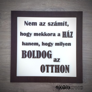 Nem az számít mekkora a ház... fali tábla - otthon & életmód - dekoráció - fali és függő dekoráció - felirat - Meska.hu