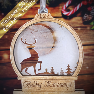 Névre szóló! Csodaszarvas karácsonyi dísz - karácsony - karácsonyi lakásdekoráció - karácsonyfadíszek - Meska.hu