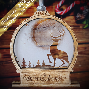 Névre szóló! Csodaszarvas karácsonyi dísz - karácsony - karácsonyi lakásdekoráció - karácsonyfadíszek - Meska.hu