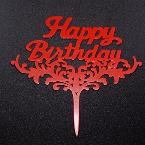 Happy Birthday - díszes tortabeszúró, Otthon & Életmód, Konyhafelszerelés, tálalás, Sütés, főzés, Sütidísz, Festett tárgyak, MESKA
