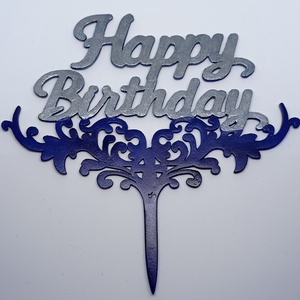 Happy Birthday - díszes tortabeszúró - otthon & életmód - konyhafelszerelés, tálalás - sütés, főzés - sütidísz - Meska.hu