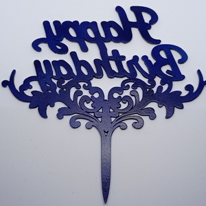 Happy Birthday - díszes tortabeszúró - otthon & életmód - konyhafelszerelés, tálalás - sütés, főzés - sütidísz - Meska.hu