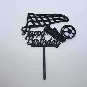 Happy Birthday - focis tortabeszúró, Otthon & Életmód, Konyhafelszerelés, tálalás, Sütés, főzés, Sütidísz, Festett tárgyak, MESKA