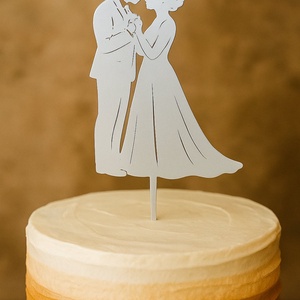 Esküvői tortabeszúró, Esküvő, Dekoráció, Sütidísz, Festett tárgyak, MESKA