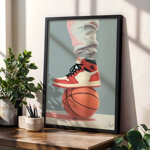 Sneaker és Kosárlabda Digitális Illusztráció , Otthon & Életmód, Dekoráció, Kép & Falikép, Poszter, Fotó, grafika, rajz, illusztráció, MESKA