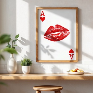 Kőr Ász Csók - Digitális Letöltés, Otthon & Életmód, Dekoráció, Kép & Falikép, Poszter, Fotó, grafika, rajz, illusztráció, MESKA