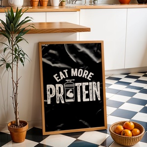 Eat More Protein - Digitális Letöltés, Otthon & Életmód, Dekoráció, Kép & Falikép, Poszter, Fotó, grafika, rajz, illusztráció, MESKA