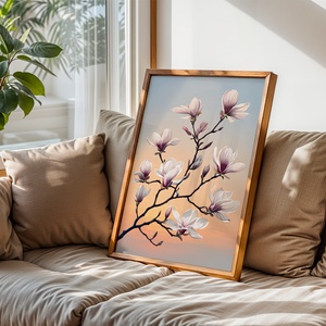 Japán Stílusú Magnólia Ág - Digitális Letöltés - otthon & életmód - dekoráció - kép & falikép - poszter - Meska.hu