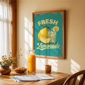 Fresh Lemonade - Vintage Konyhai Poszter - Digitális Letöltés - otthon & életmód - dekoráció - kép & falikép - poszter - Meska.hu