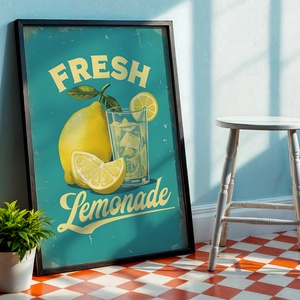 Fresh Lemonade - Vintage Konyhai Poszter - Digitális Letöltés - otthon & életmód - dekoráció - kép & falikép - poszter - Meska.hu
