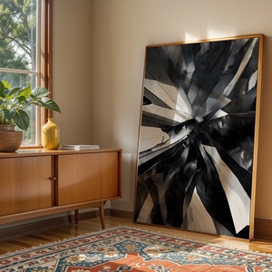 Fekete-Fehér Absztrakt Szilánkok Poszter - Digitális Letöltés - otthon & életmód - dekoráció - kép & falikép - poszter - Meska.hu