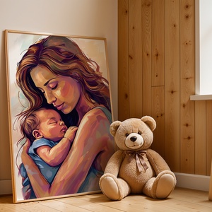 Anya és Gyermeke  - Digitális Letöltés - otthon & életmód - dekoráció - kép & falikép - poszter - Meska.hu