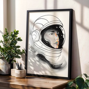 Női Űrhajós Portré Poszter - Digitális Letöltés - Meska.hu