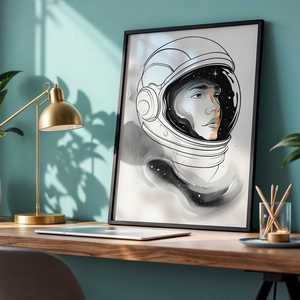 Női Űrhajós Portré Poszter - Digitális Letöltés - otthon & életmód - dekoráció - kép & falikép - poszter - Meska.hu