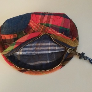 Színes textil pénztárca farmerrel - táska & tok - pénztárca & más tok - aprópénztartó - Meska.hu