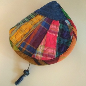 Színes textil pénztárca farmerrel - táska & tok - pénztárca & más tok - aprópénztartó - Meska.hu