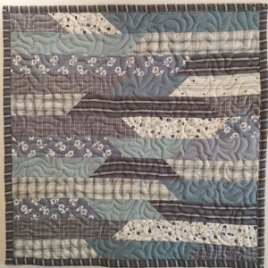 Farmerkék-nyersfehér párnahuzat, Otthon & Életmód, Lakástextil, Párna & Párnahuzat, Varrás, Patchwork, foltvarrás, MESKA