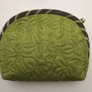 Patchwork, quilt neszesszer, zöld - Meska.hu