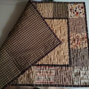 Barna patchwork-quilt párnahuzat (Jysk méret) - otthon & életmód - lakástextil - párna & párnahuzat - Meska.hu