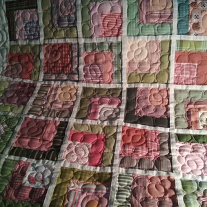 'Rózsakert' kistakaró , Otthon & Életmód, Lakástextil, Felnőtt takaró, pléd, Patchwork, foltvarrás, Varrás, MESKA