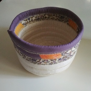 Textil tároló nyersvászon alappal - Meska.hu