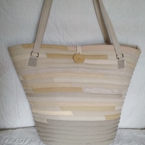 Válltáska pasztell-khaki színekkel , Táska & Tok, Kézitáska & válltáska, Nagy pakolós táska, Varrás, MESKA