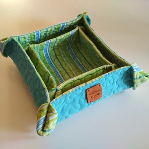 Tároló duó, zöld-kék, Otthon & Életmód, Tárolás & Rendszerezés, Tárolókosár, Varrás, MESKA