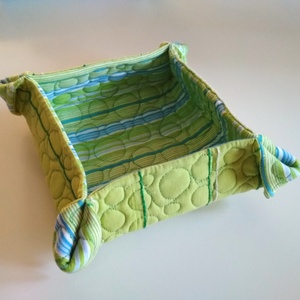 Tároló duó, zöld-kék - otthon & életmód - tárolás & rendszerezés - tárolókosár - Meska.hu