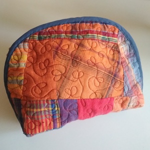 Neszesszer, narancs-farmerkék - táska & tok - neszesszer - Meska.hu